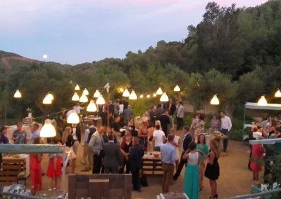 música ambiental durante el aperitivo.
